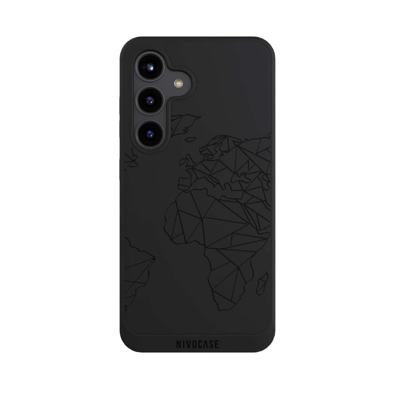Galaxy S24 NIVOpure Polygon Map Black transparent