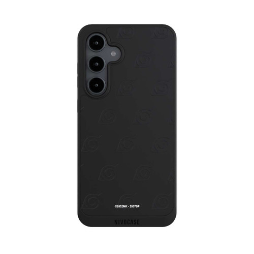 Samsung Galaxy S24 FE 5G NIVOpure Konoha Pattern Noir sur Fond Transparent