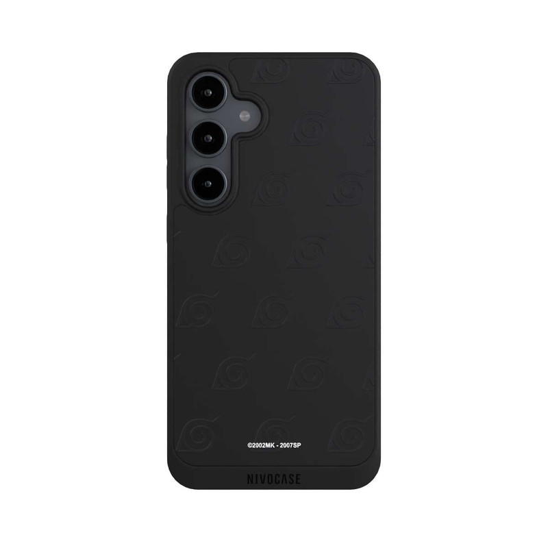 Galaxy S24 FE NIVOpure Black Konoha Pattern Transparant