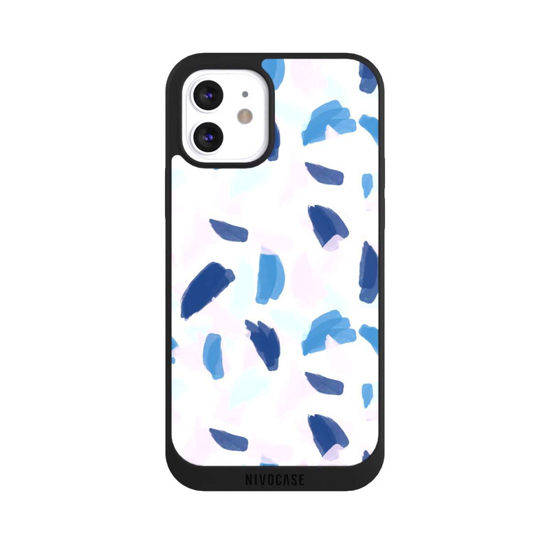 iPhone 12 NIVOpure Peinture bleue et rose