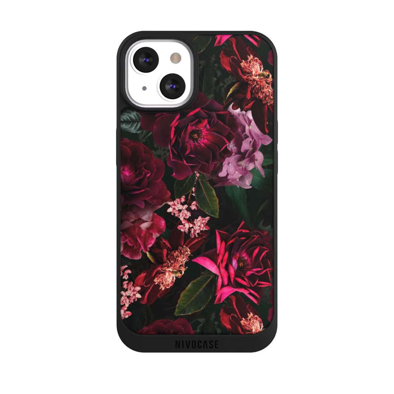 iPhone 13 NIVOpure Dark Red and Pink Flowers
