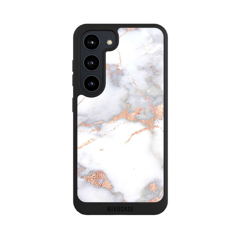 Galaxy S23 NIVOpure Marbre Blanc et Doré