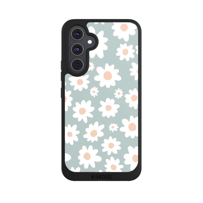 Galaxy A54 5G NIVOpure Daisy Flower Seamless Pattern Green