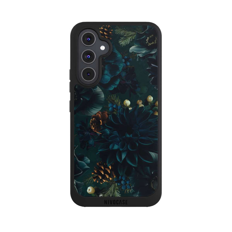 Galaxy A54 5G NIVOpure Flowers Pattern Green and Blue