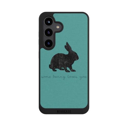 Samsung Galaxy S24 NIVOpure Some Bunny Loves You - Black on Turquoise