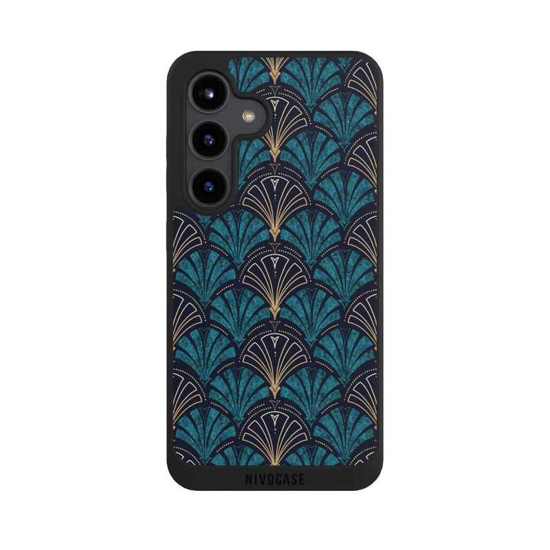 Galaxy S24 NIVOpure Art Deco Teal Gold Seamless