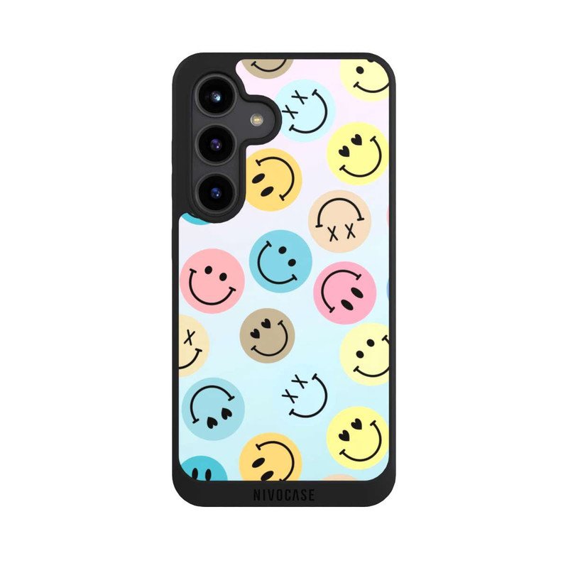 Galaxy S24 NIVOpure Smiles Emotes Pattern Colorful