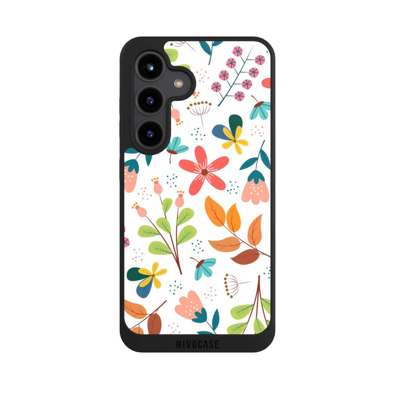 Galaxy S24 NIVOpure Flowers and Leaves white