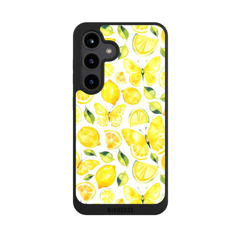 Galaxy S24 NIVOpure Lemon and butterfly pattern