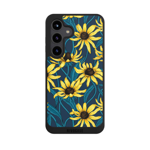 Samsung Galaxy S24 NIVOpure Sunflowers Pattern Dark Illustration
