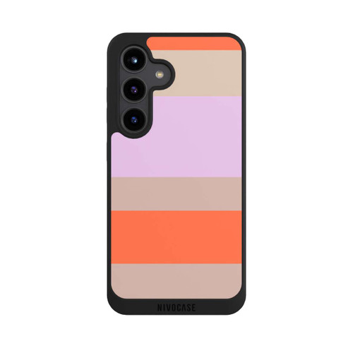 Samsung Galaxy S24 NIVOpure Moca Lila Orange Stripes