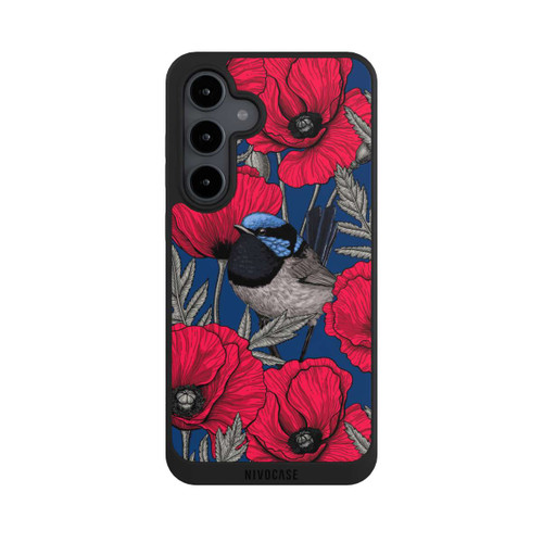 Samsung Galaxy S24 FE 5G NIVOpure Fairy-wrens and poppies 2