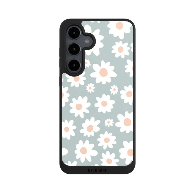 Galaxy S24 FE NIVOpure Daisy Flower Seamless Pattern Green