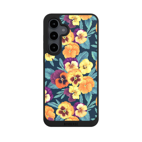 Samsung Galaxy S24 FE 5G NIVOpure Pansies on Navy