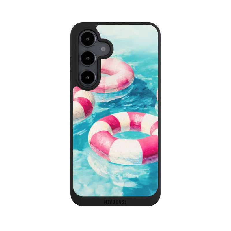 Galaxy S24 FE NIVOpure Striped Swim Rings in The Pool