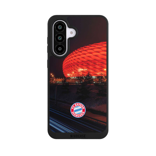Samsung Galaxy A56 5G NIVOpure Allianz Arena bei Nacht FCB