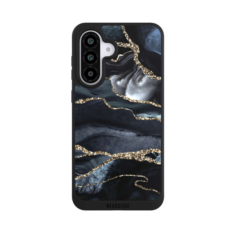 Galaxy A56 5G NIVOpure Dark Marble Gold Glitter Look