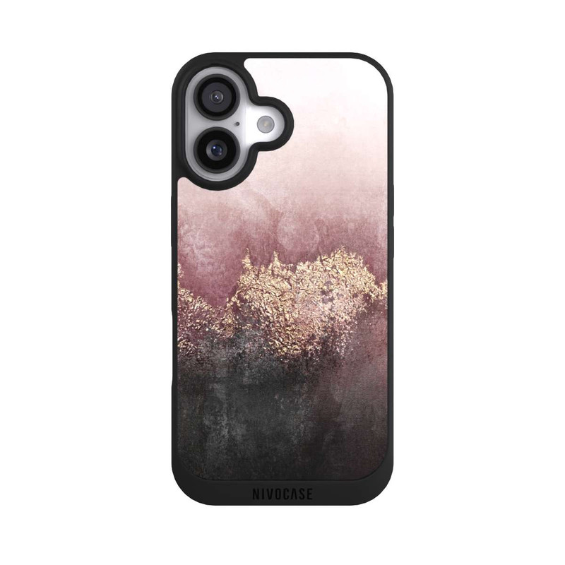 iPhone 17 NIVOpure Pink Sky Dust Gold Print