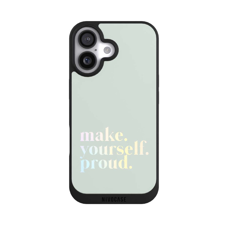 iPhone 17 NIVOpure Make Yourself Proud Quote-Mint and Gradient