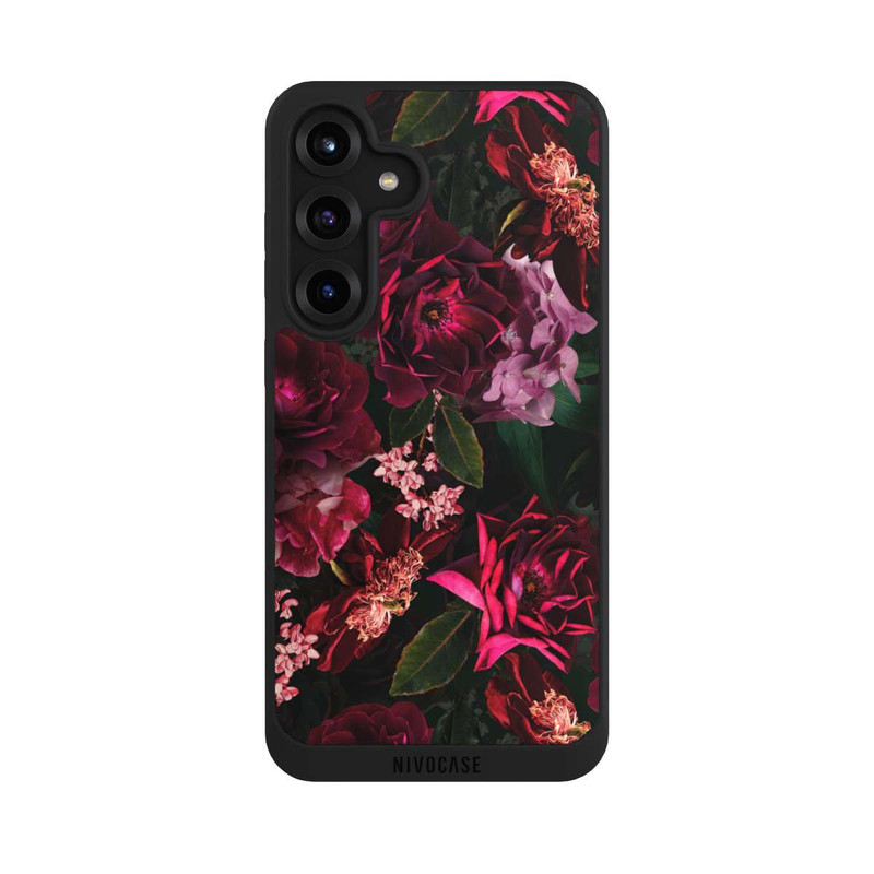 Galaxy S25 + NIVOpure Dark Red and Pink Flowers