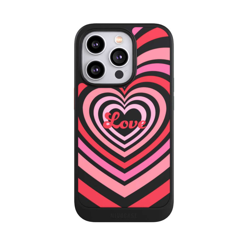 iPhone 14 Pro NIVOcore Amour, nuances rouges