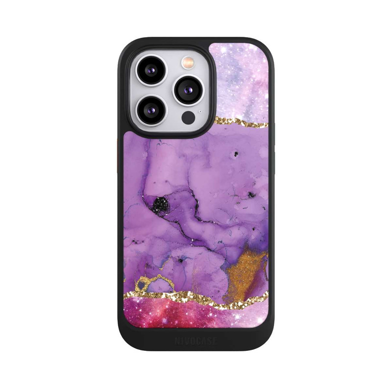 iPhone 14 Pro NIVOcore Marbre glamour galaxie violet