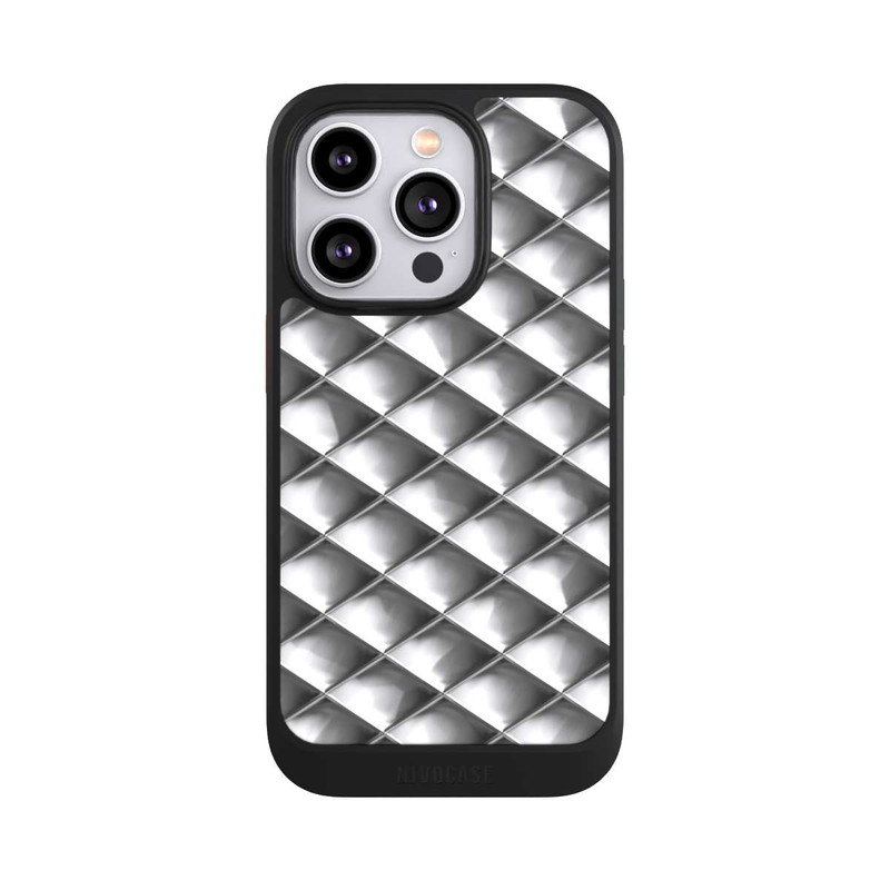 iPhone 14 Pro NIVOcore Carrés argentés Glamour