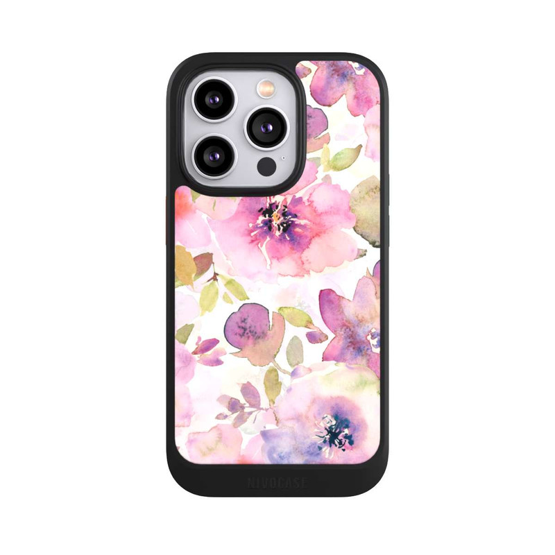 iPhone 14 Pro NIVOcore Papier Peint Fleurs Roses