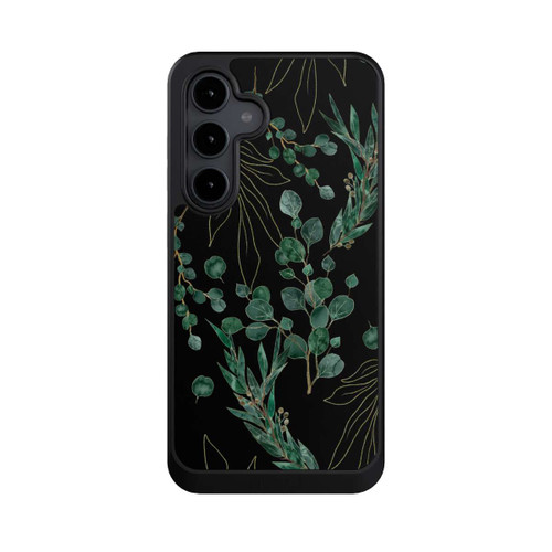 Samsung Galaxy S24 FE 5G NIVOcore Feuilles d'Eucalyptus Fond Noir