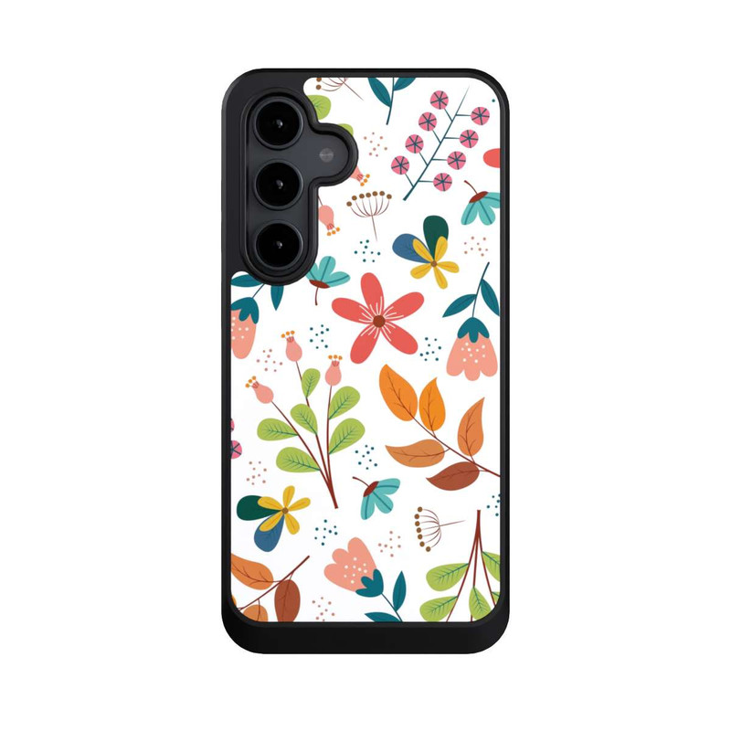 Galaxy S24 FE NIVOcore Fleurs et feuilles blanches