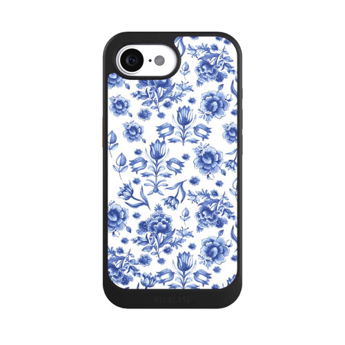 Apple iPhone 16e NIVOcore Blue Flower Pattern - Delft (NL)