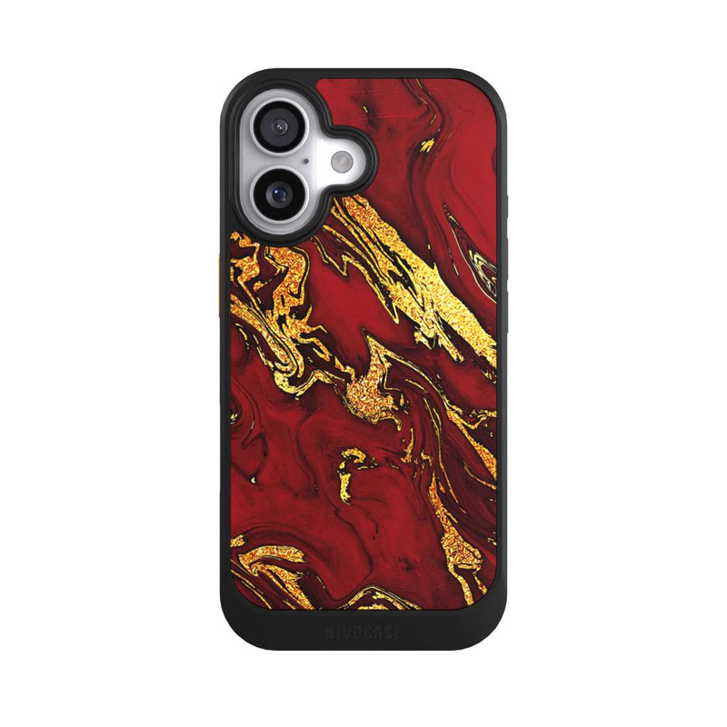 iPhone 17 NIVOcore Red Gold Marble Look