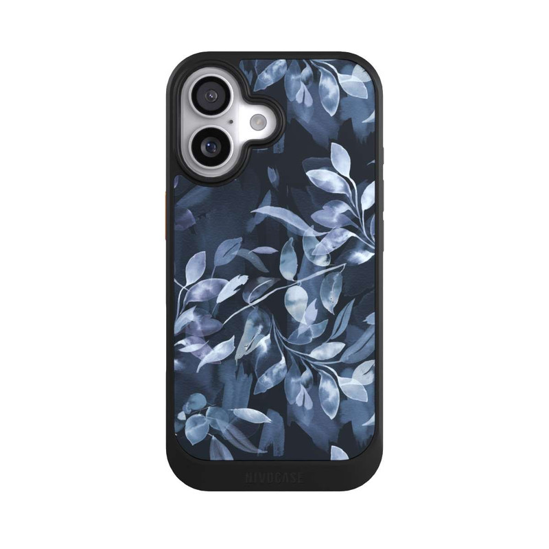 iPhone 17 NIVOcore Watercolor Mystic Leaves Navy