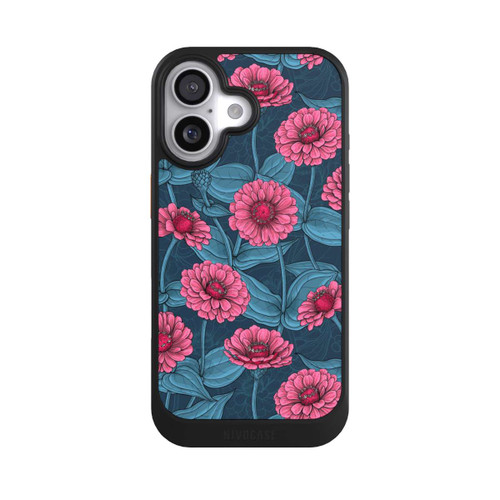  NIVOcore Rosa Blumen auf Blauem Hintergrund