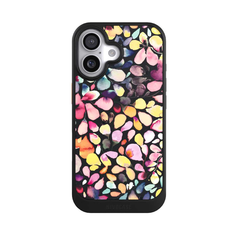 iPhone 17 NIVOcore Eucalyptus Watercolor Leaves Black