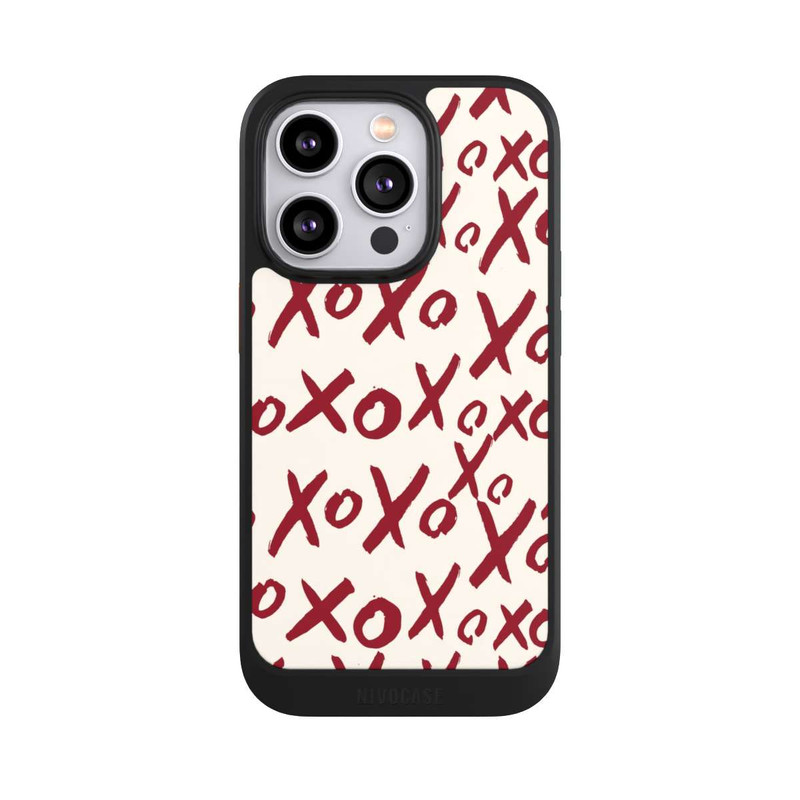 iPhone 14 Pro NIVOcore XOXO Love Pattern Beige