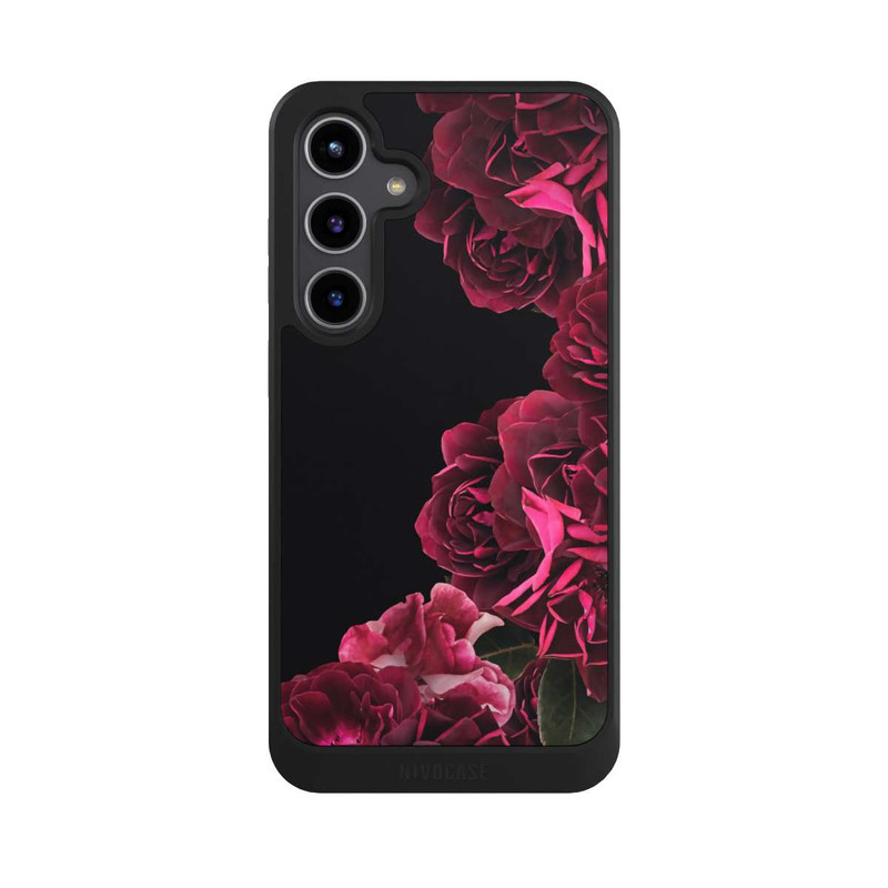 Galaxy S24 + NIVOcore Roses Vintage sur Fond Noir