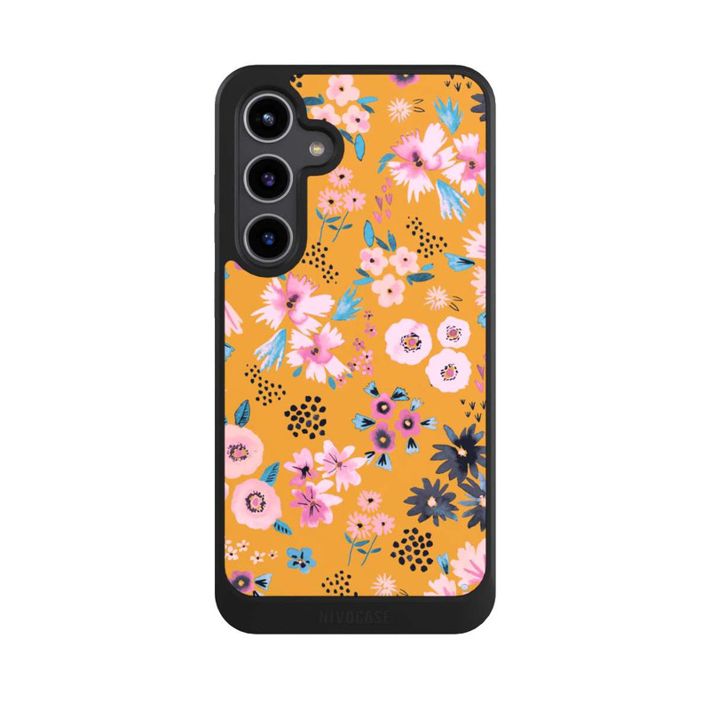 Galaxy S24 + NIVOcore Petites Fleurs Jaune Moutarde