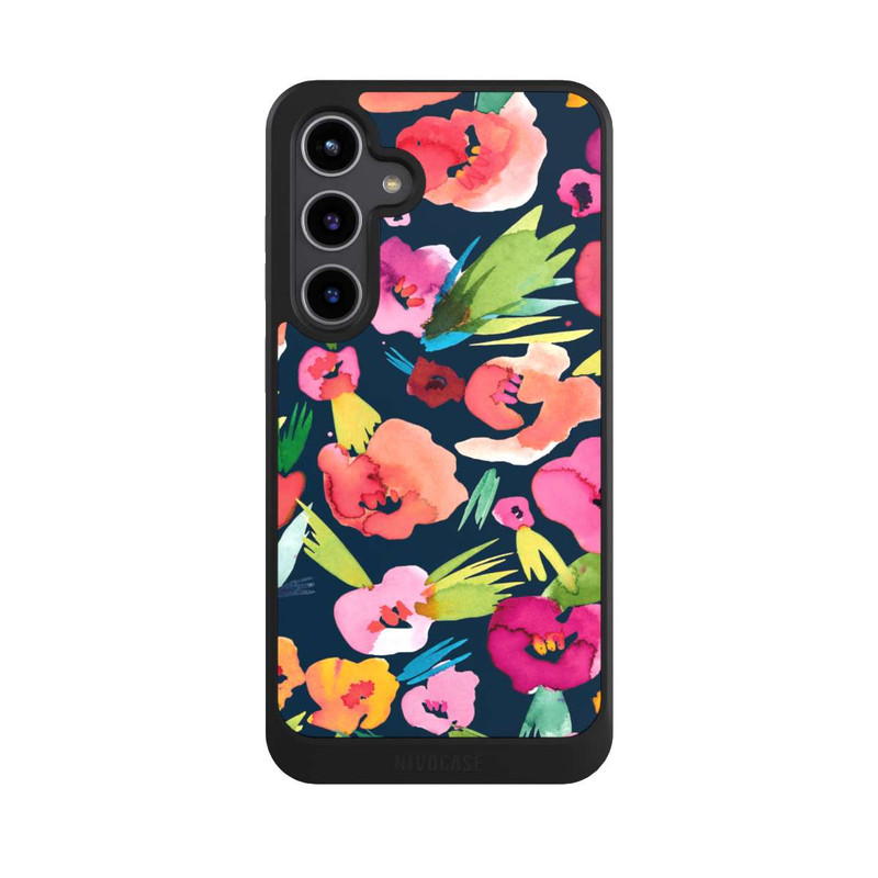 Galaxy S24 + NIVOcore Fleurs tropicales aquarelles