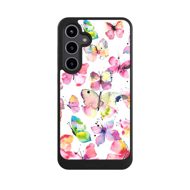 Galaxy S24 + NIVOcore Papillons de printemps aquarelle