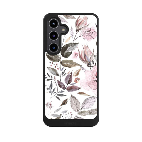 Samsung Galaxy S24+ NIVOcore Aquarelle Fleurs Roses Brunes