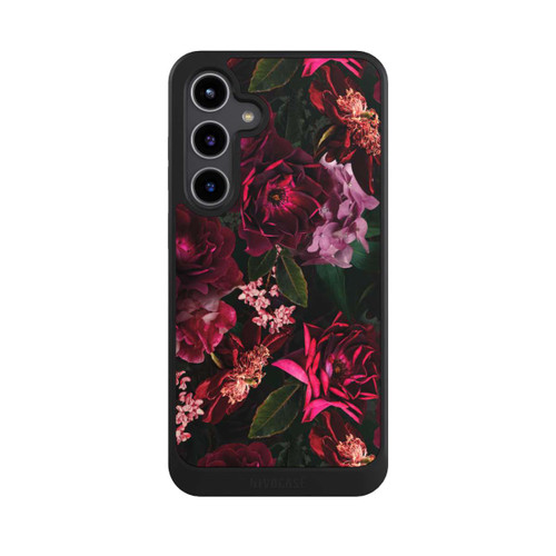 Samsung Galaxy S24+ NIVOcore Fleurs rouge foncé et roses