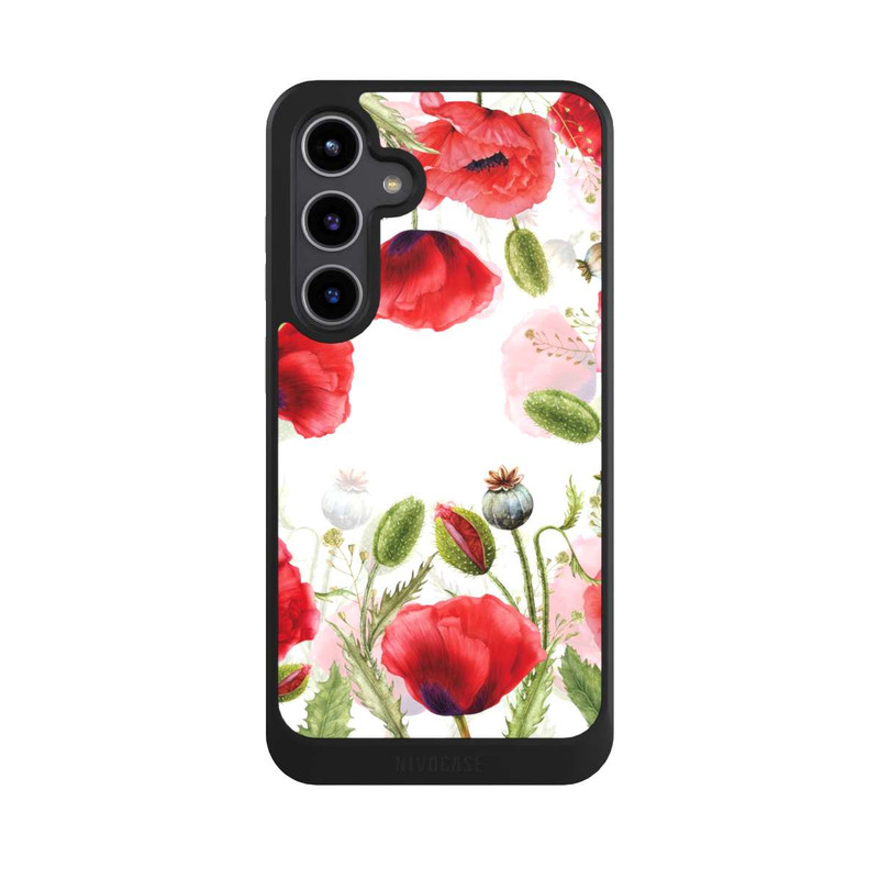 Galaxy S24 + NIVOcore Cadre coquelicots