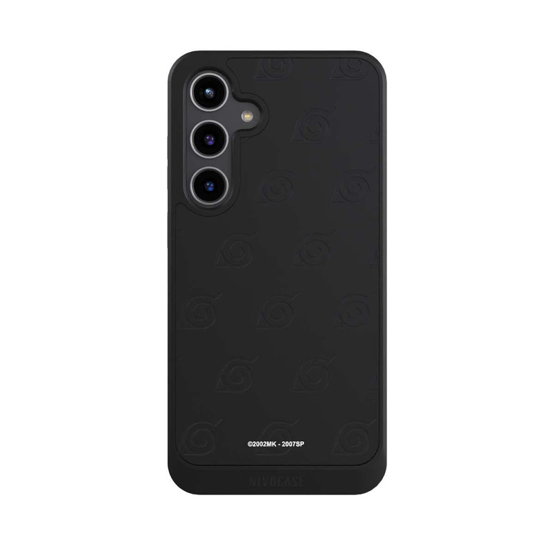 Galaxy S24 + NIVOcore Konoha Pattern Noir sur Fond Transparent
