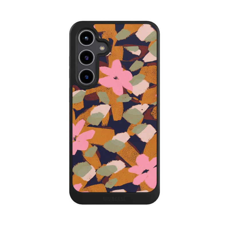 Galaxy S24 + NIVOcore Pattern Fleurs Roses