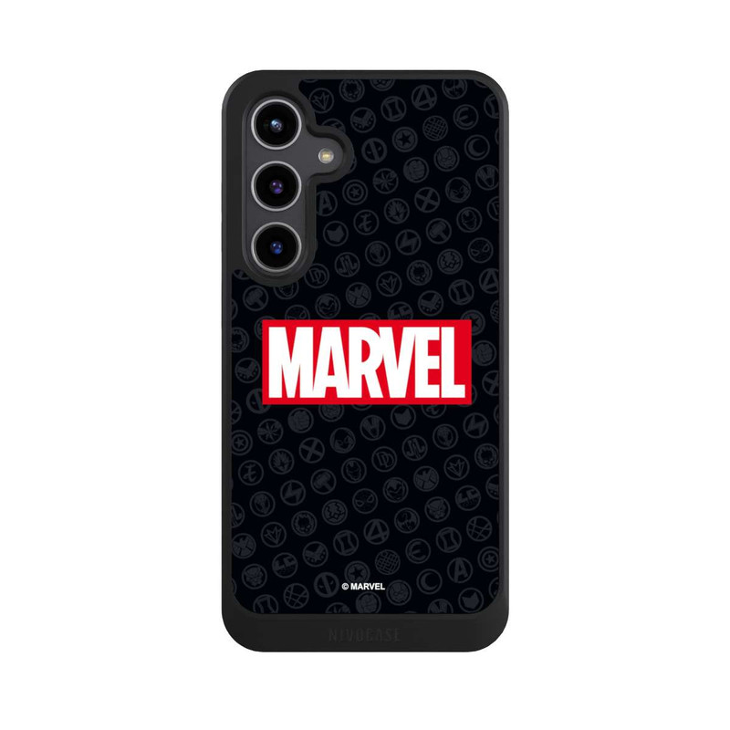 Galaxy S24 + NIVOcore Marvel Logo Noir Rouge