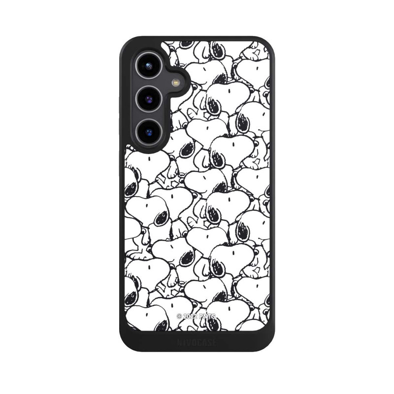 Galaxy S24 + NIVOcore Snoopy Pattern Noir & Blanc