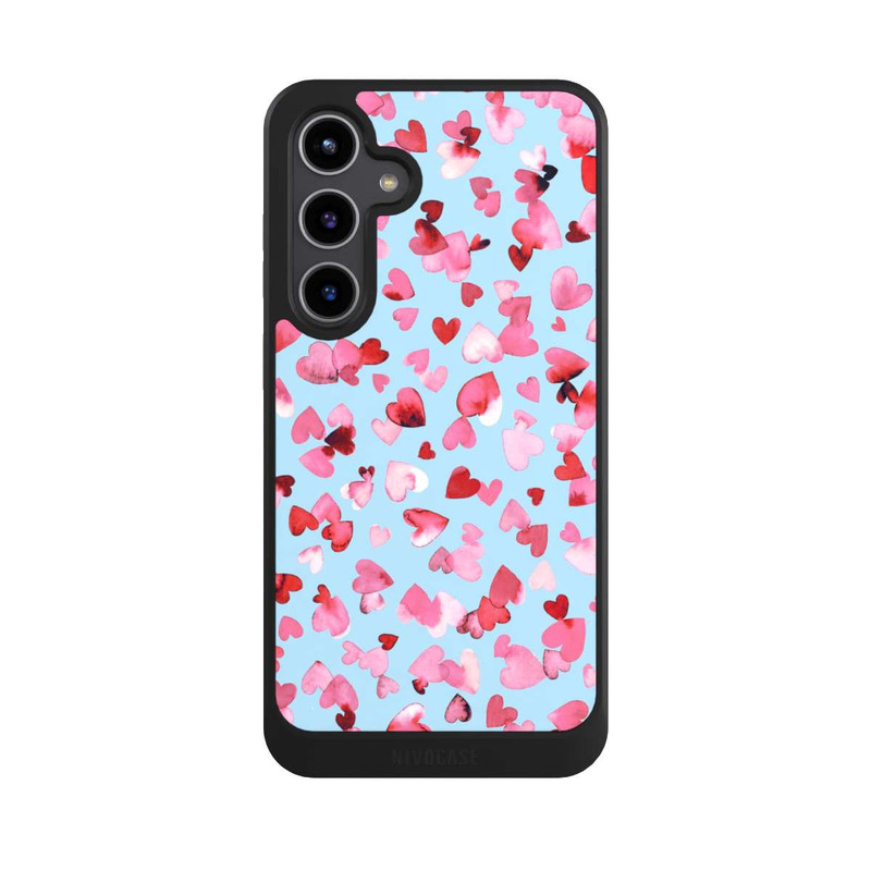 Galaxy S24 + NIVOcore Saint Valentin Amour Coeurs Rose Bleu