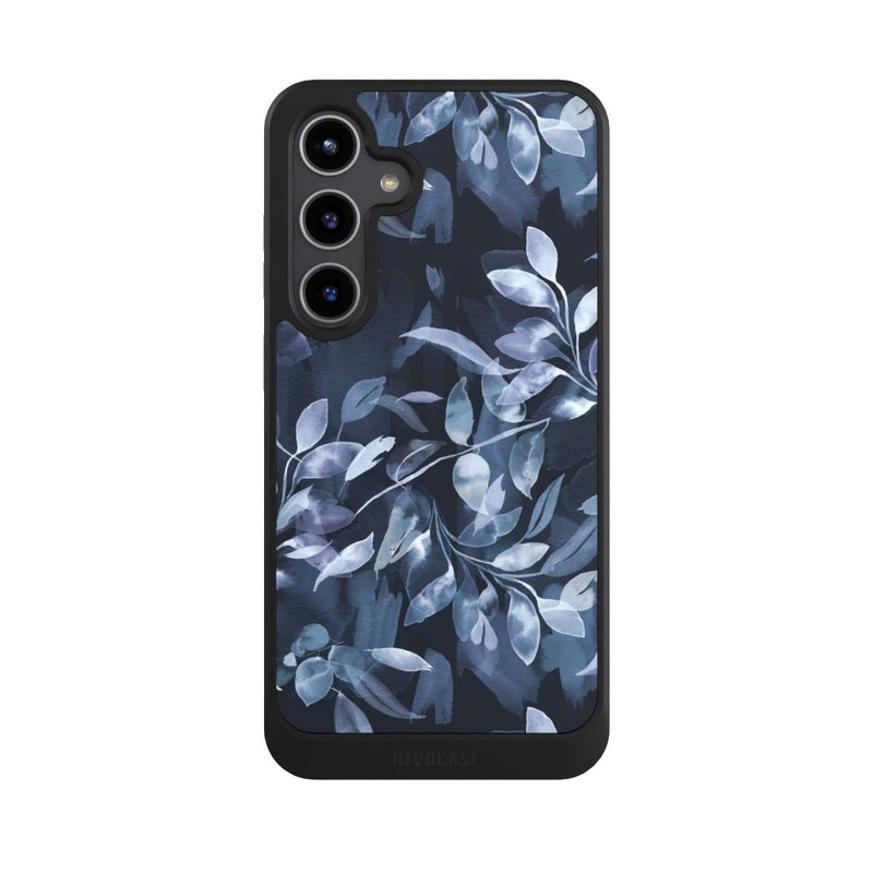 Galaxy S24 + NIVOcore Aquarelle Feuilles Mystiques Marine