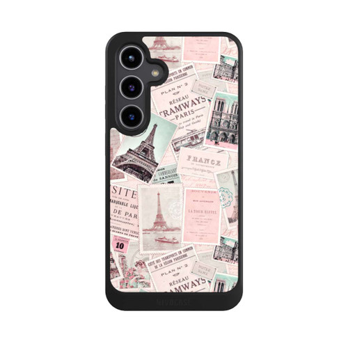 Samsung Galaxy S24+ NIVOcore Vintage Paris Postcards Pattern